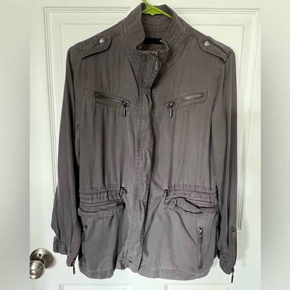 NWOT Max Jeans 100% Tencel Utility Jacket Gray sz Small